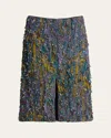 Dries Van Noten Shera Embellished Midi Skirt In Yellow