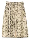 Dries Van Noten Midi Skirt With Belted Waist And Slit In Multi