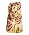 Dries Van Noten Pleated High Waist Skirt With Front And Back Pockets In Nude