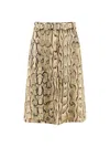 Dries Van Noten Sheraz Viscose And Cotton Skirt With Reptile Print In Multi
