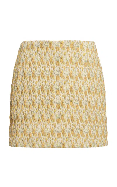 Dries Van Noten Sheya Cotton-blend Mini Skirt In Brown