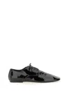 Dries Van Noten Lace-up Patent Leather Pointed Toe Shoes In Black