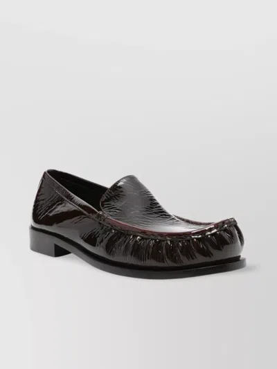 Dries Van Noten Chocolate Leather Loafers In Brown