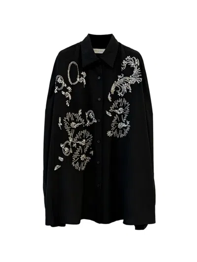 Dries Van Noten Shirt 02125-casia Emb 3078 W. W.shirt In Black