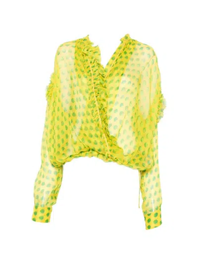Dries Van Noten Shirt 02250-cenver Bis 3094 W.w.shirt In Yellow