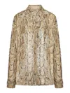 Dries Van Noten Celine Python-print Sequin-embellished Shirt