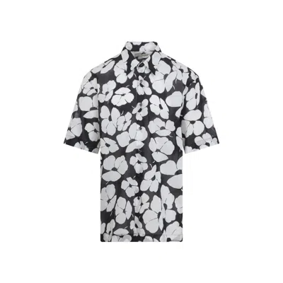 Dries Van Noten Cassidye Shirt Button Down Collar Floral In Black