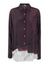 Dries Van Noten Long-sleeved Shirt In Brown