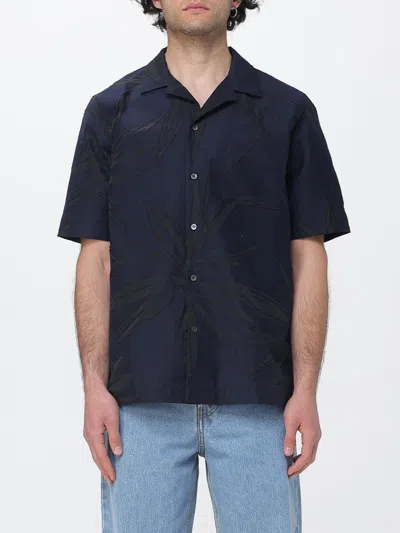 Dries Van Noten Cotton Blend Shirt In Blue