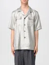 Dries Van Noten Box-pleat Detail Metallic Finish Shirt