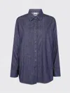 Dries Van Noten Contrast-stitching Denim Shirt In Blue
