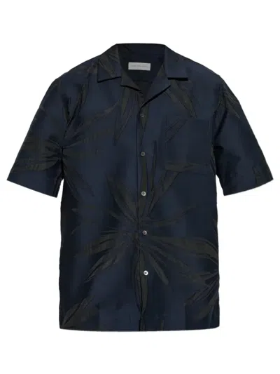 Dries Van Noten Shirt With Embroidery In Blue