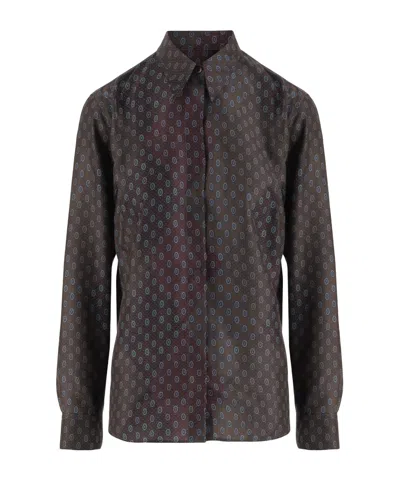 Dries Van Noten Shirt With Patterned Print In Black
