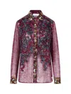 Dries Van Noten Sequin-embellished Ruffled Shirt In Multi