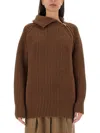 Dries Van Noten Women Shirt With Zip. In Brown