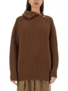 Dries Van Noten Women Shirt With Zip. In Brown