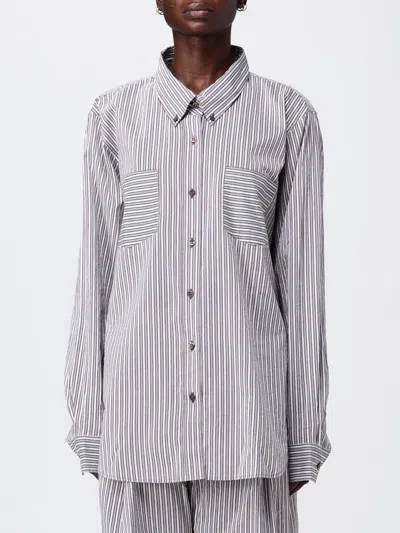 Dries Van Noten シャツ  レディース カラー ブラウン In Gray