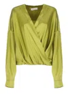 Dries Van Noten Draped Silk-blend Satin Blouse