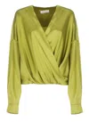 Dries Van Noten Draped Silk-blend Satin Blouse