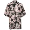 Dries Van Noten Cass Floral Silk Button-up Shirt In Black