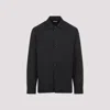 Dries Van Noten Cornish Black Tech Fabric Shirt With Pointed Collar