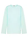 Dries Van Noten Light Blue Organza Camille Top In Blue