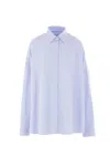 Dries Van Noten Women Built-in Belt Shirt In Blue
