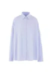 Dries Van Noten Women Built-in Belt Shirt In Blue