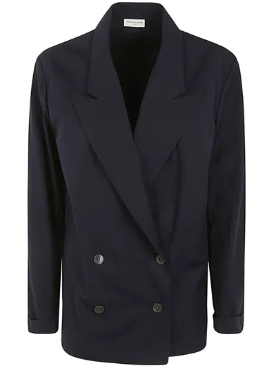 Dries Van Noten Double-breasted Long Sleeved Blazer In Black