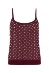 Dries Van Noten Calipso Embellished Voile Slip Top In Red