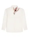 Dries Van Noten Light Pink Shirt With Flame Lily Print Men In White