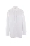 Dries Van Noten Off-white Oversized Cotton Shirt In White