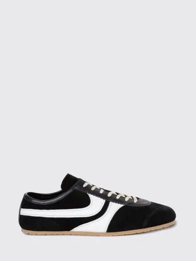 Dries Van Noten Sneakers Contrast Stitching Low Top Rubber Sole In Black