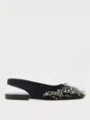 Dries Van Noten Black Embellished Mesh Slingback Ballerina Flats