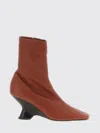 Dries Van Noten Ankle Boots With Square Toe And Unique Heel In Brown