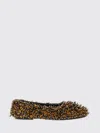 Dries Van Noten Decorative Round Toe Ballet Flats In Brown