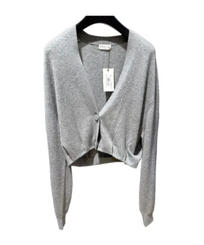 Dries Van Noten Short Button Knitted Cardigan In Gray