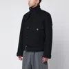 Dries Van Noten Belted Wool Coat High Collar In Black
