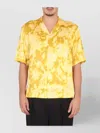 Dries Van Noten Short Sleeve Camp Collar Floral Shirt In Green
