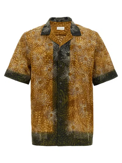 Dries Van Noten Short Sleeve Cotton Shirt In Multicolor