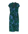 Dries Van Noten Dilian Printed Silk Midi Dress In Green