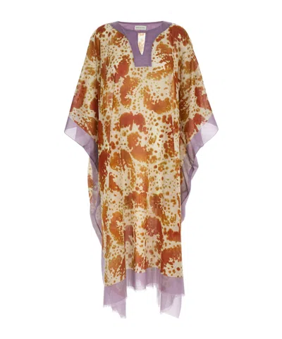 Dries Van Noten Short Sleeve Dress In Nude