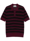 Dries Van Noten Mercy Burgundy Viscose Blend Polo Shirt In Black