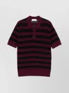 Dries Van Noten Mercy Burgundy Viscose Blend Polo Shirt In Black
