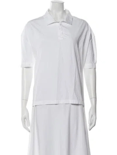 Pre-owned Dries Van Noten Short Sleeve Polo In White