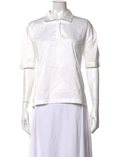 Pre-owned Dries Van Noten Short Sleeve Polo In White