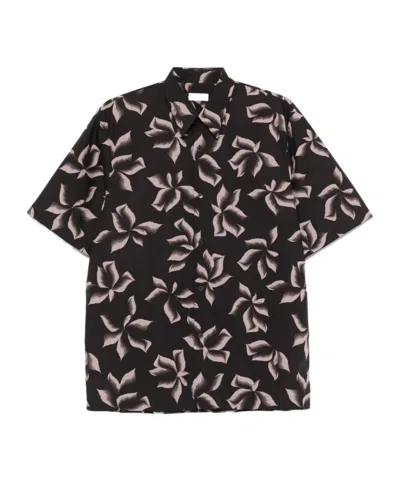 Dries Van Noten Short Sleeve Shirt In Black