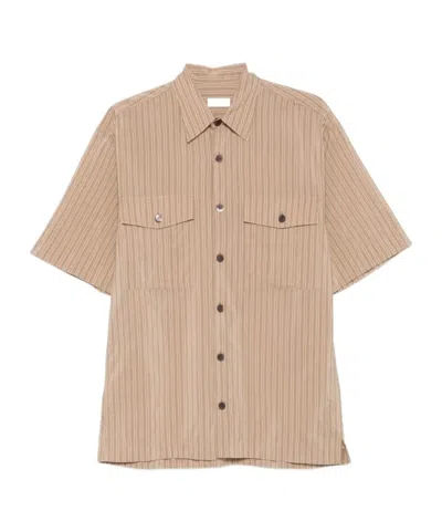 Dries Van Noten Short Sleeve Shirt In Brown