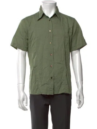 Pre-owned Dries Van Noten Short Sleeve Shirt In Green
