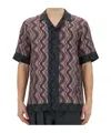 Dries Van Noten Geometric Patterned Short Sleeve Shirt With Pocket In Multi